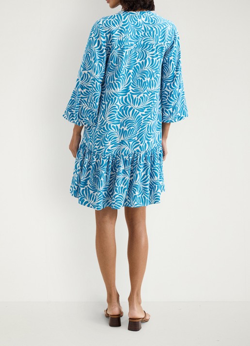 Phase Eight Phoebe mini tuniekjurk met print - achterkant blauw