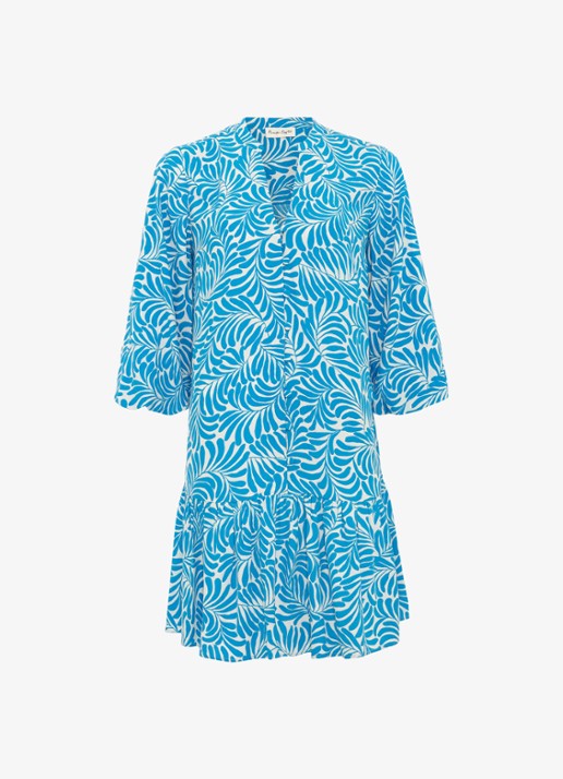 Phase Eight Phoebe mini tuniekjurk met print - voorkant 2 blauw