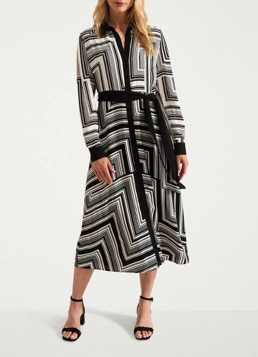 Phase Eight Pia midi blousejurk grafische print