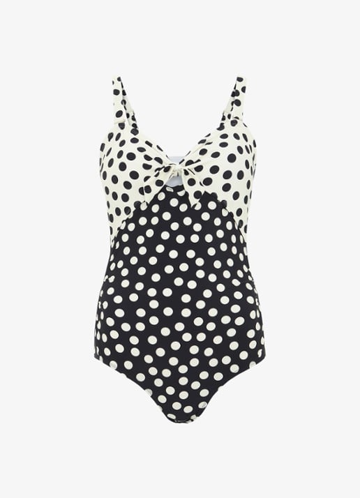 Phase Eight Polka badpak met stippenprint - voorkant 2 ivoor