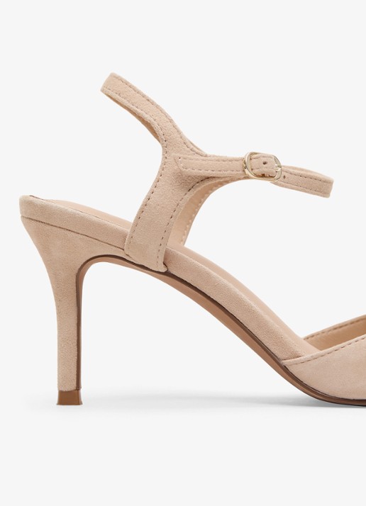 Phase Eight Pump van geitensuède - detail 3 beige