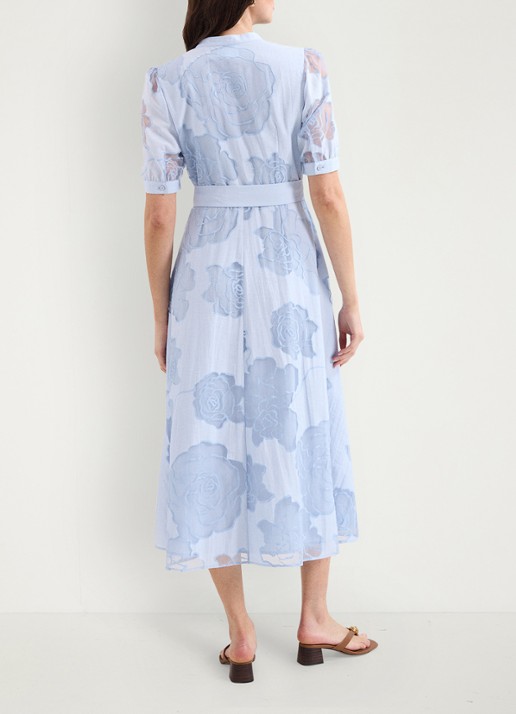 Phase Eight Queenie midi tuniekjurk met strikceintuur - achterkant blue