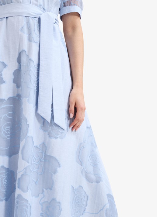 Phase Eight Queenie midi tuniekjurk met strikceintuur - detail 3 blue