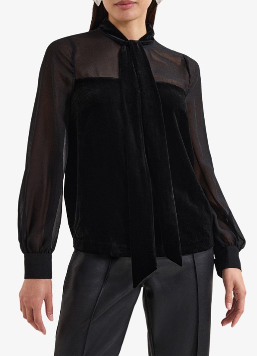 Phase Eight Raye blouse van fluweel