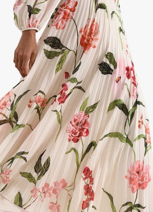 Phase Eight Reanna maxi jurk met bloemenprint - detail 5 ivoor