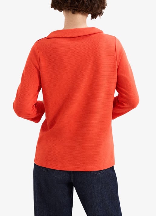 Phase Eight Remy top met knoopdetail en structuur - achterkant 6 rood