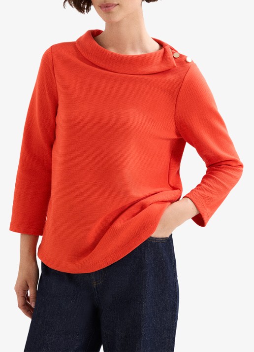 Phase Eight Remy top met knoopdetail en structuur