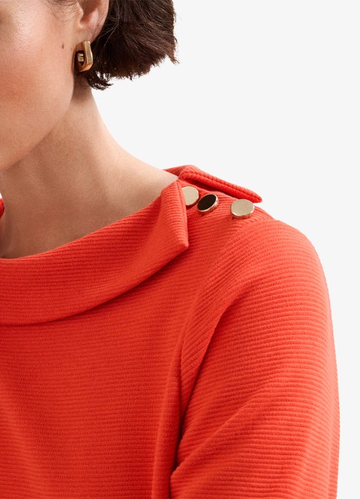Phase Eight Remy top met knoopdetail en structuur - detail 4 rood