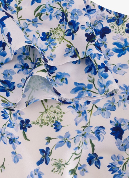 Phase Eight Rowan top met grafische print - detail 5 blauw