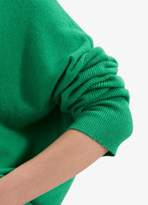 Phase Eight Saffron fijngebreide trui in wolblend - detail 6 groen