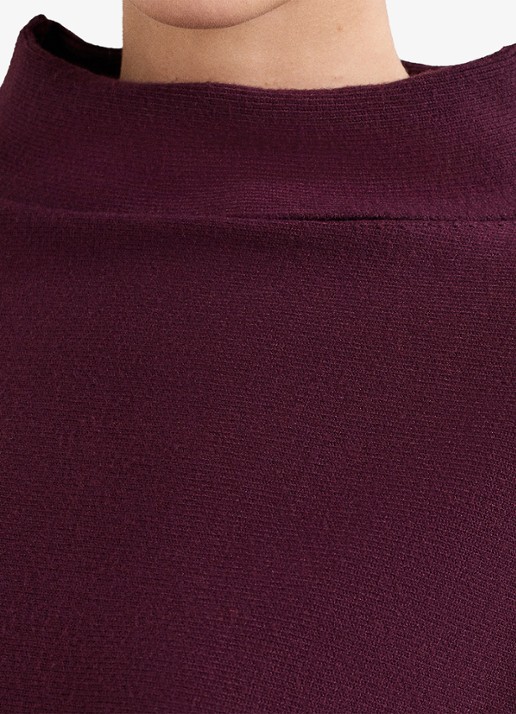 Phase Eight Salima fijngebreide trui met col - detail 7 bordeauxrood