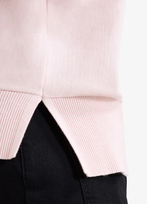 Phase Eight Salima fijngebreide trui met driekwart mouw - detail 3 roze