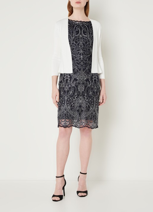 Phase Eight Salma Flare Jacket Ivory 08 - voorkant 3 ivoor
