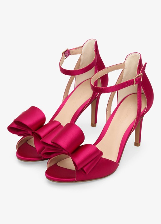 Phase Eight Sandaal met strikdetail - voorkant 8 roze