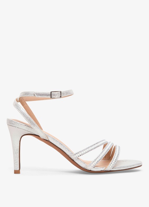 Phase Eight Sandalette met strass - voorkant 6 zilver