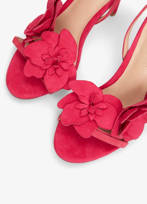 Phase Eight Sandalette van geitensuède met applicatie - detail 2 roze