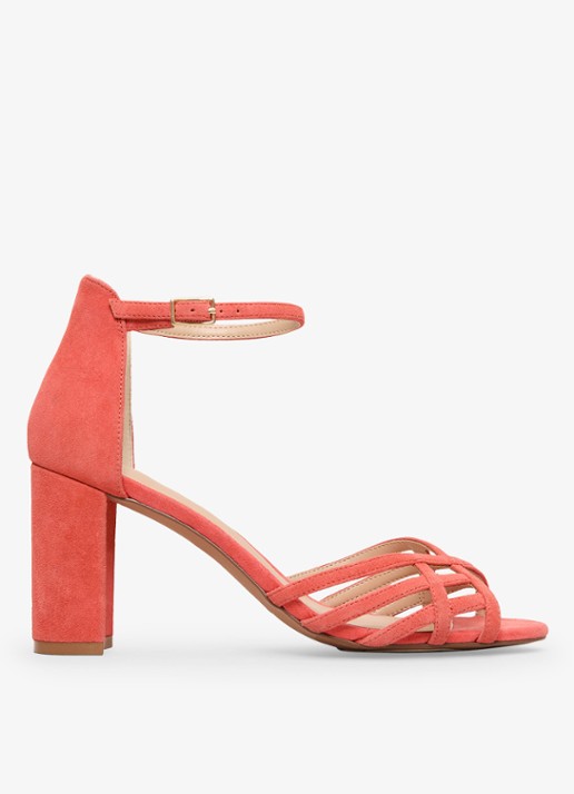 Phase Eight Sandalette van geitensuède  - detail 3 oranje