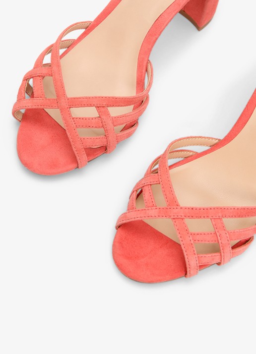 Phase Eight Sandalette van geitensuède  - detail 4 oranje