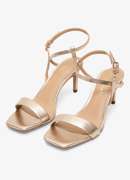 Phase Eight Sandalette van leer - detail 3 goud