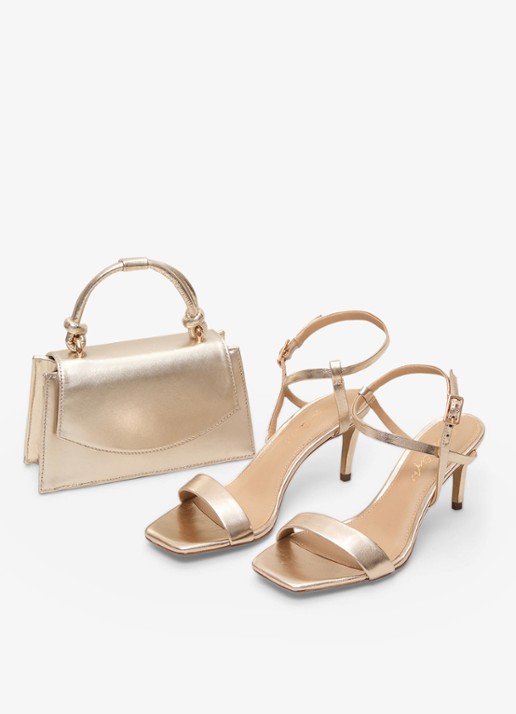 Phase Eight Sandalette van leer - detail 5 goud