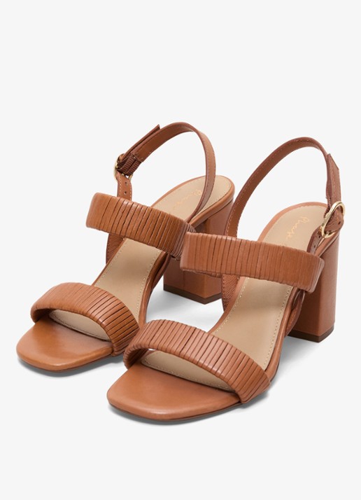 Phase Eight Sandalette van leer - detail bruin