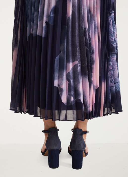 Phase Eight Sandalette van suède - achterkant 3 donkerblauw