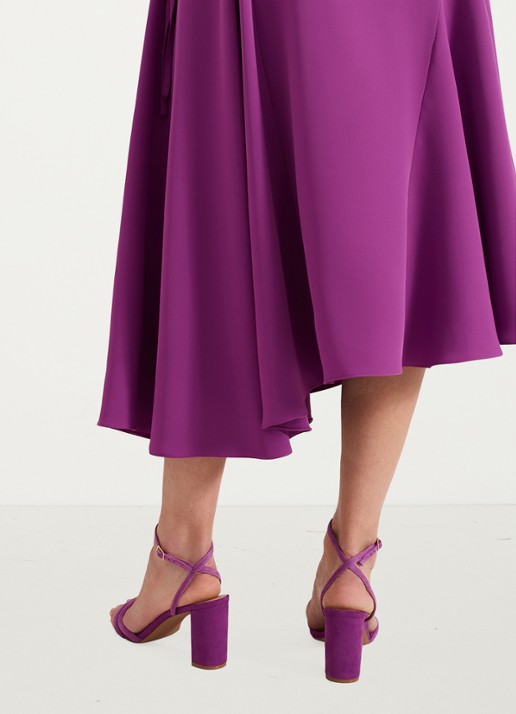 Phase Eight Sandalette van suède - achterkant paars