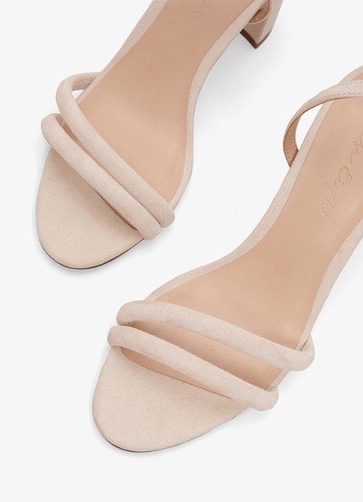 Phase Eight Sandalette van suède - detail 6 ivoor