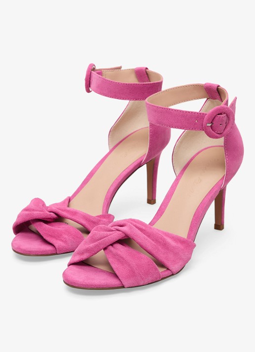 Phase Eight Sandalette van suède - detail 2 donkerroze
