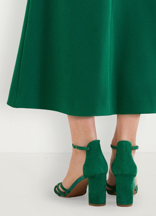 Phase Eight Sandalette van suède - achterkant groen