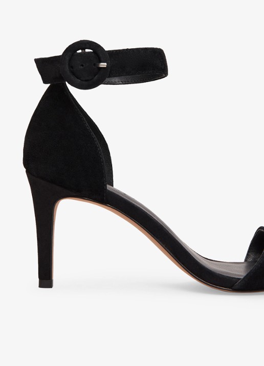 Phase Eight Sandalette van suède - detail 3 zwart