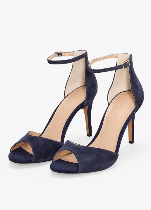 Phase Eight Sandalette van suède - detail donkerblauw
