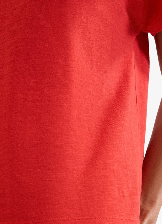 Phase Eight Saphiya t-shirt van katoen - detail 5 koraal