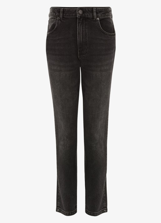 Phase Eight Sara mid waist slim fit jeans met gekleurde wassing - voorkant 6 zwart