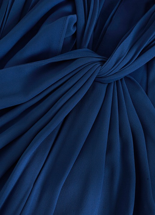 Phase Eight Sathia midi jurk met plooien - detail 5 donkerblauw