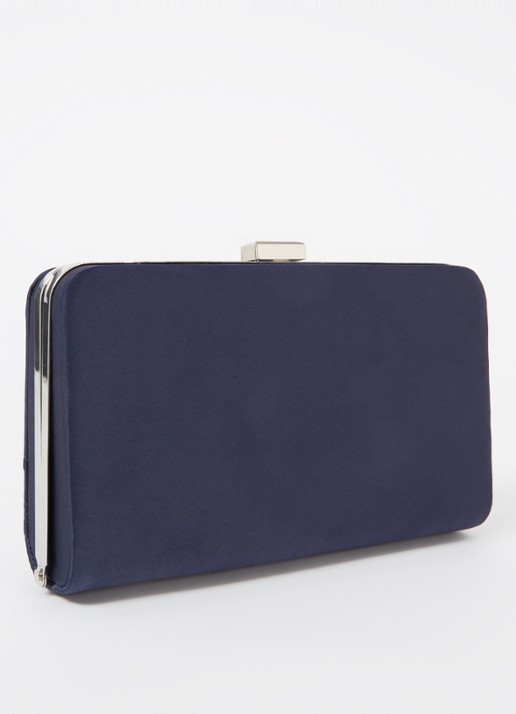 Phase Eight Satin Knot Front Box Navy One - achterkant donkerblauw