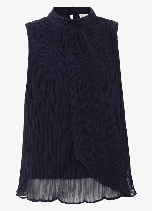 Phase Eight Senga top met plissé - voorkant donkerblauw