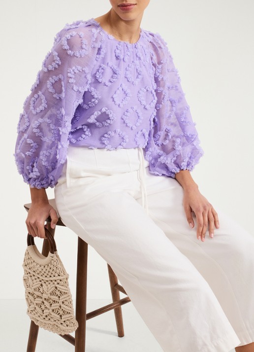 Phase Eight Shayla tuniek met structuur - detail 5 paars