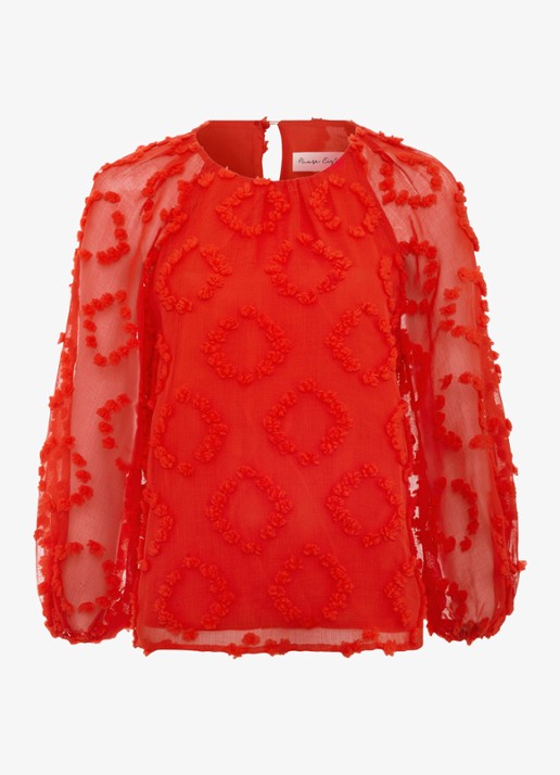 Phase Eight Shayla tuniek met structuur - voorkant rood