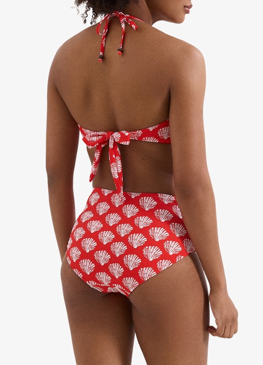 Phase Eight Shell bikinitop met print - achterkant rood