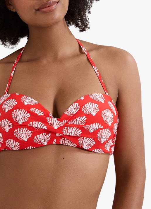 Phase Eight Shell bikinitop met print - detail 3 rood