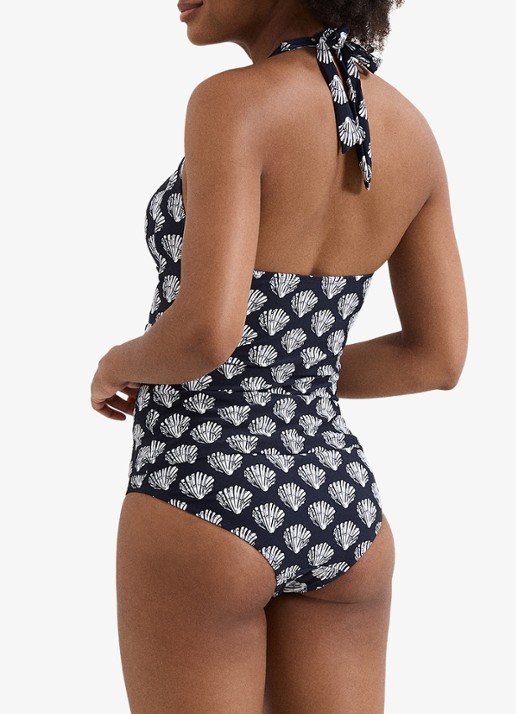 Phase Eight Shell tankini met print - achterkant donkerblauw