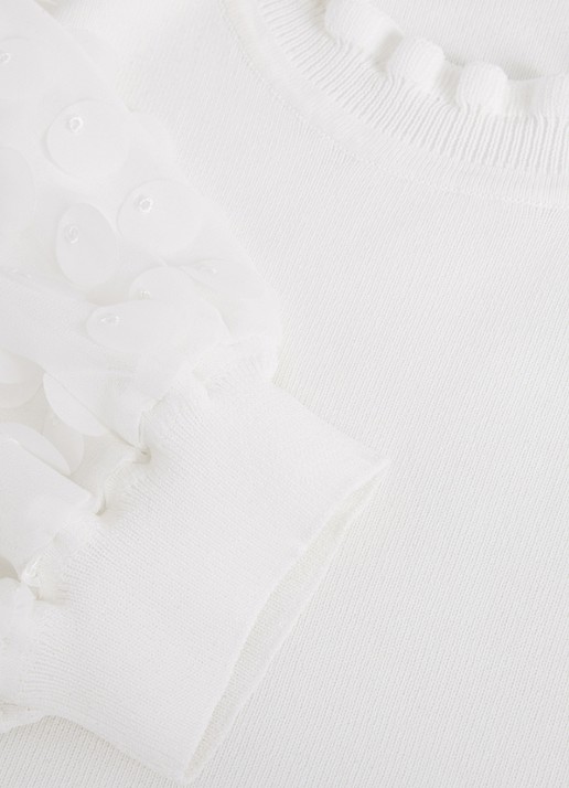 Phase Eight Shelly trui met gestipt detail - detail 7 ivoor