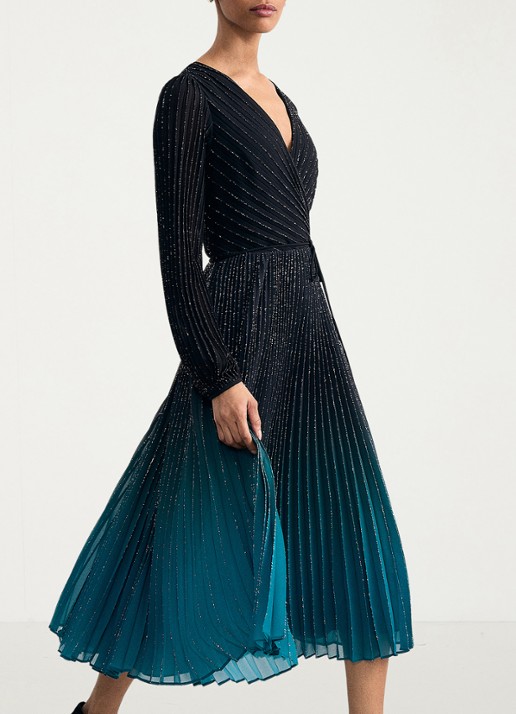 Phase Eight Simara midi jurk met strass en plooien