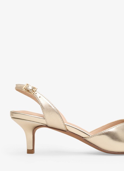 Phase Eight Slingback met metallic finish - detail 4 goud