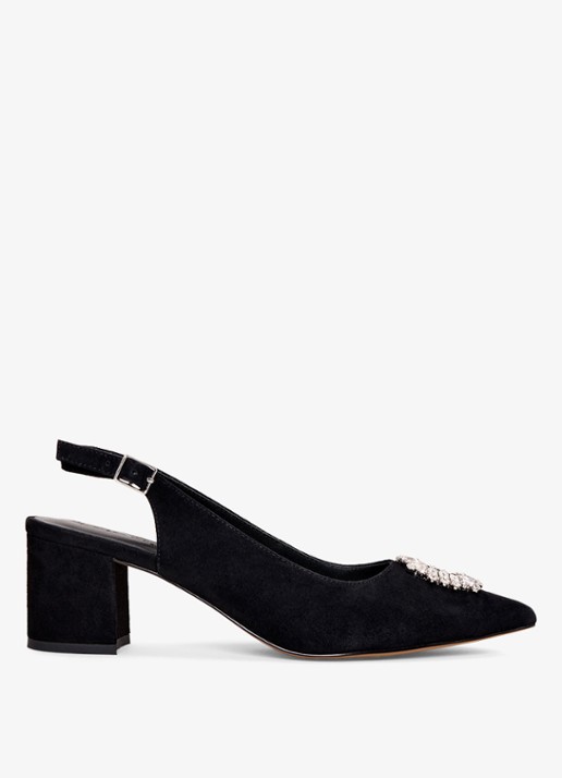 Phase Eight Slingback van suède met strass