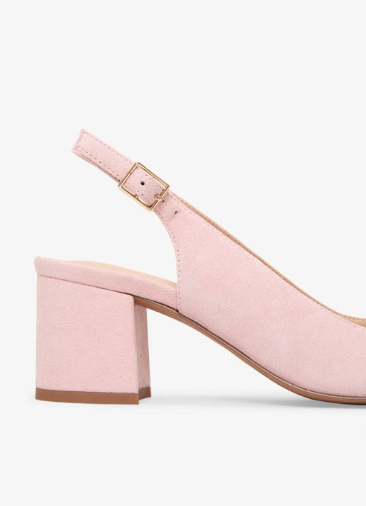 Phase Eight Slingback van suède - detail 5 roze