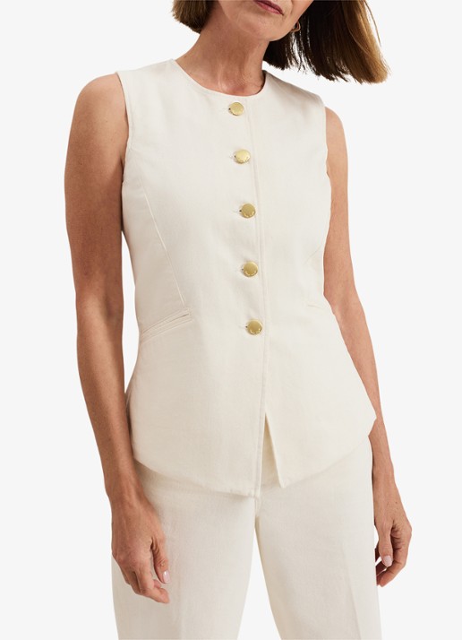 Phase Eight Sophia gilet met paspelzakken