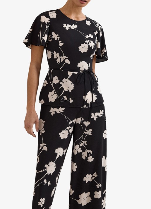 Phase Eight Straight fit jumpsuit met bloemenprint
