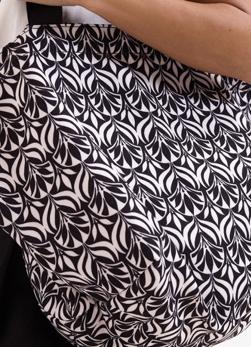Phase Eight Strandtas met grafische print - detail 5 zwart